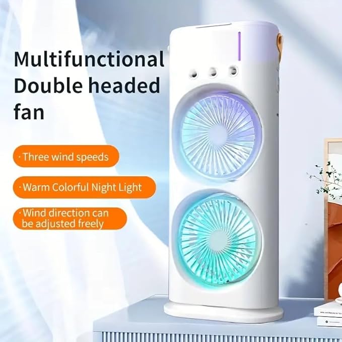 Double-head Powerful Air Cooler (With Remote)